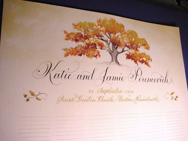 Custom Wedding Sign In Scroll.