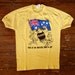 SALE Five dollar Shipping - Yellow Ken Maynard Aussie World 70s / 80s T-shirt with Kangaroos and Aussie Flag size S