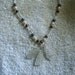 Sea glass necklace with pearls. Sea glass jewelry.