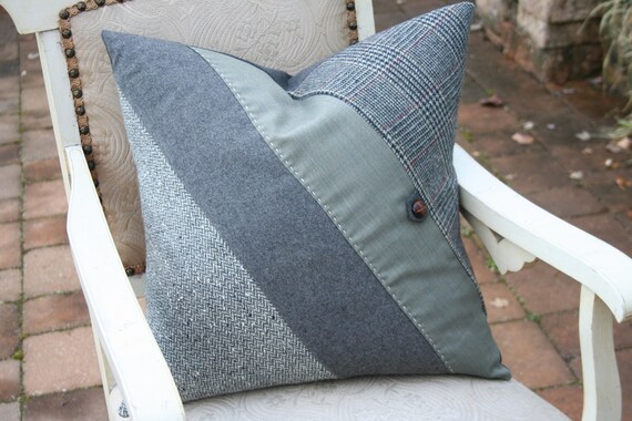 Diagonal Grays - Pillow Cover - 20 Inch