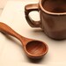 Wooden coffee scoop and 1 tblspn. measuring spoon carved from Honey Mesquite wood
