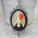 Rib Cage Necklace. Anatomy Necklace. Red Heart. Gothic Jewelry. Unique Necklace. LAST ONE