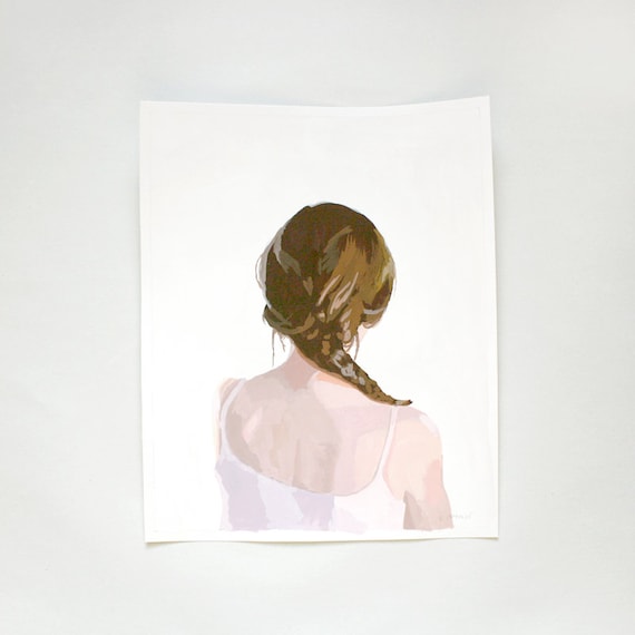hair art - braid painting - "Braid 1"