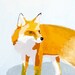 animal painting - original art - "Fox 1"