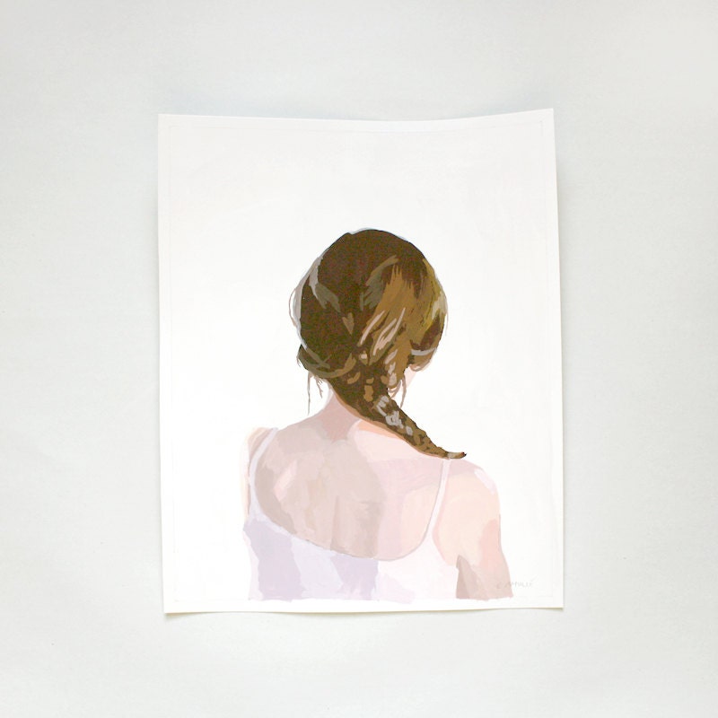 hair art - braid painting - "Braid 1"