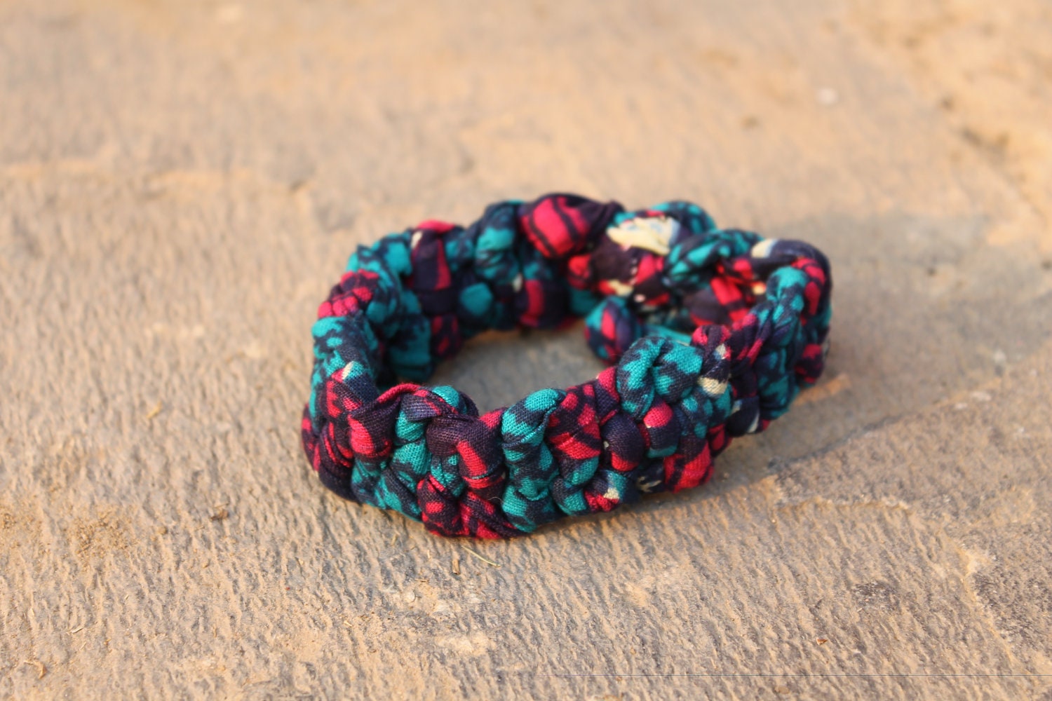 Chikondi Knot Bracelet: Teal, Magenta, Navy