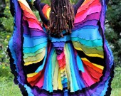 Ready Now Rainbow gypsy  faery dream traveling patchwork upcycled recycled sweater coat