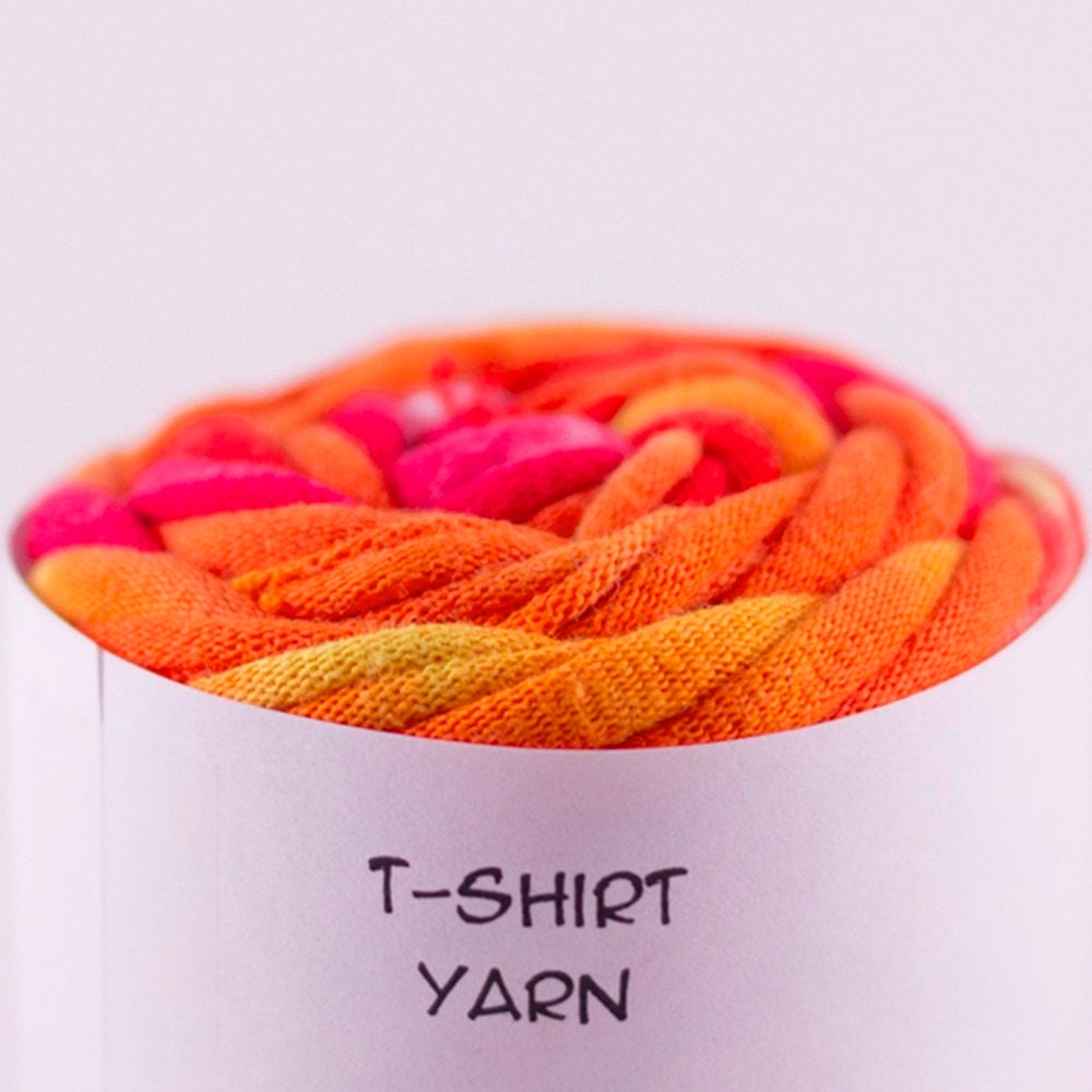 Cotton Tshirt yarn, Tropical Tie Dye, 13 yards, 6 wpi