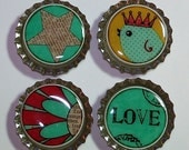 Kitchen Bottlecap Magnets Or Push Pins Cute Bird  Background Magnets Bottlecap Fridge Magnets Locker Magnets Memo Board Magnets