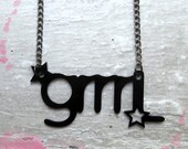 RIOT GRRRL NECKACE - Black Laser Cut
