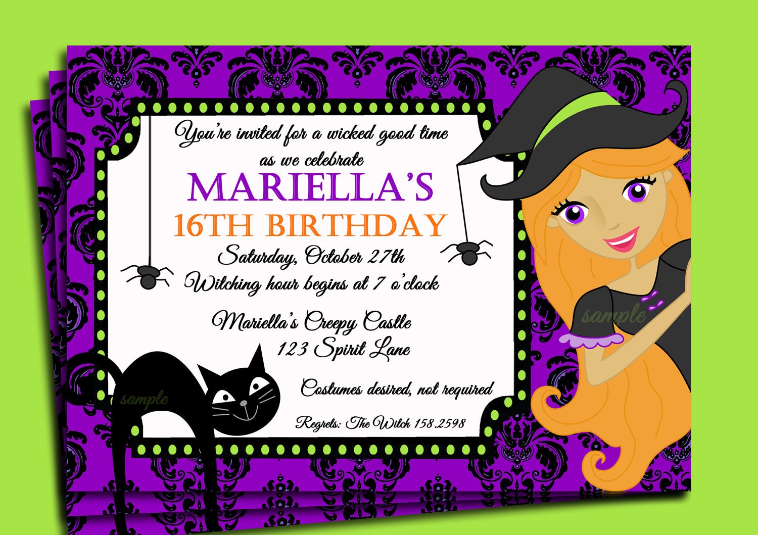 Items similar to Halloween Invitation Printable - Birthday, Halloween