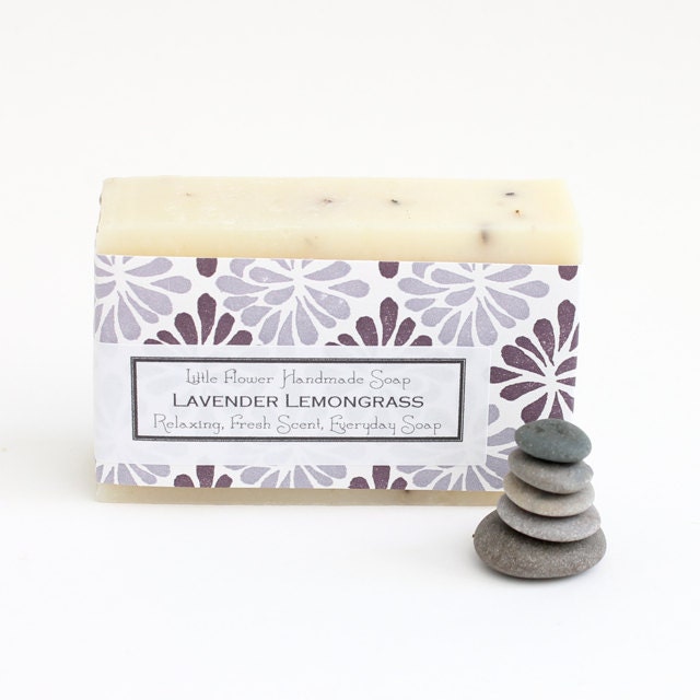 Lavender Lemongrass Soap / Relaxing essential oil soap / spa soap / bath and beauty / Gift Ideas For Her
