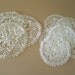 11 Vintage Cluny Bobbin Lace Coasters Ivory and White