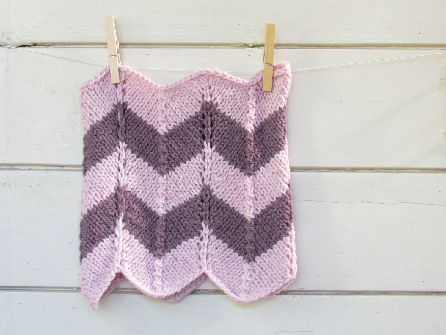 Chevron Cowl Scarf for Valentine - pink lilac Chunky - stripe luxury alpaca -  winter accessory - men women - Coupon "SPECIAL" - 15% OFF