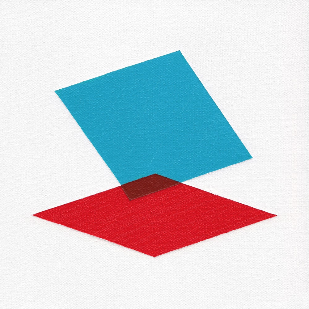 Giclee print - "Anaglyph" - 12" x 12" modern geometric abstract art