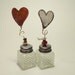 Salt and Pepper Shakers Metal Figurine Useful Art Cute Heart Design Bottle Stoppers Art Objects