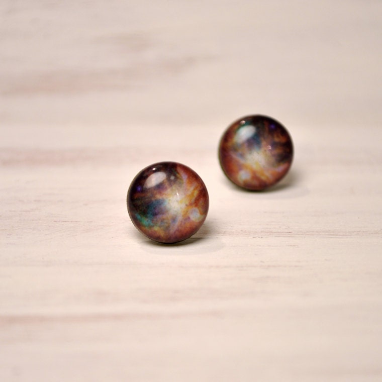 Orion Stud Earrings - Hypoallergenic Surgical Stainless Steel Post Earrings - Galaxy Jewelry