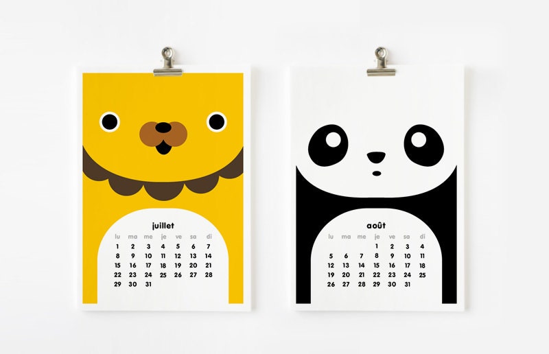 SALE - 2013 Calendar Cute Animal 4 x 6 Free Shipping