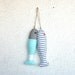 4 Fabric stuffed fish ornaments summer house décor nautical cute