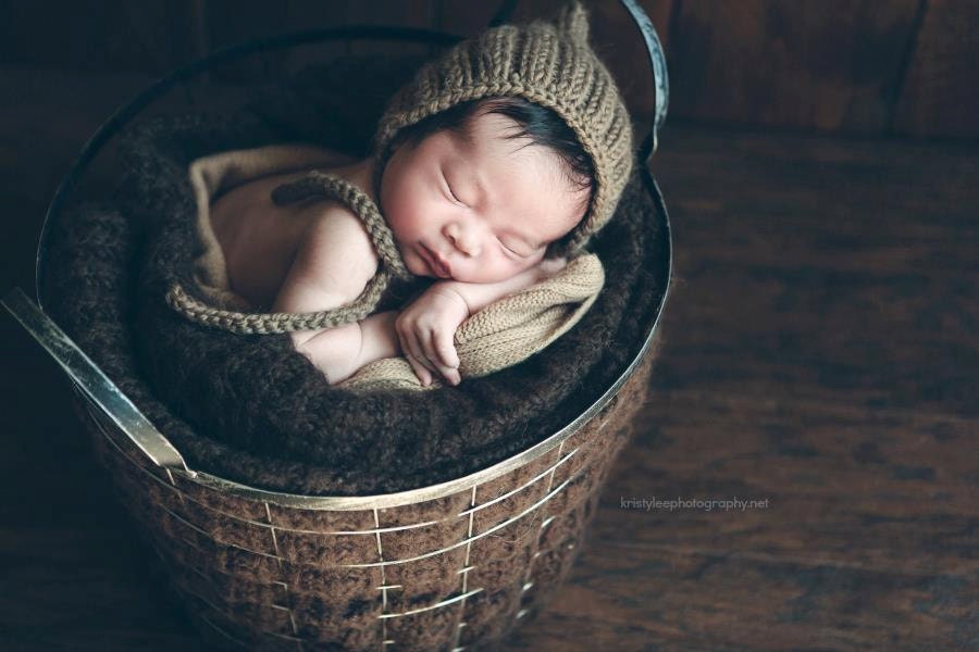 Newborn Latte Photography Prop Bonnet hat- Many color choices
