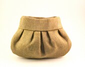 Burlap Clutch Purse