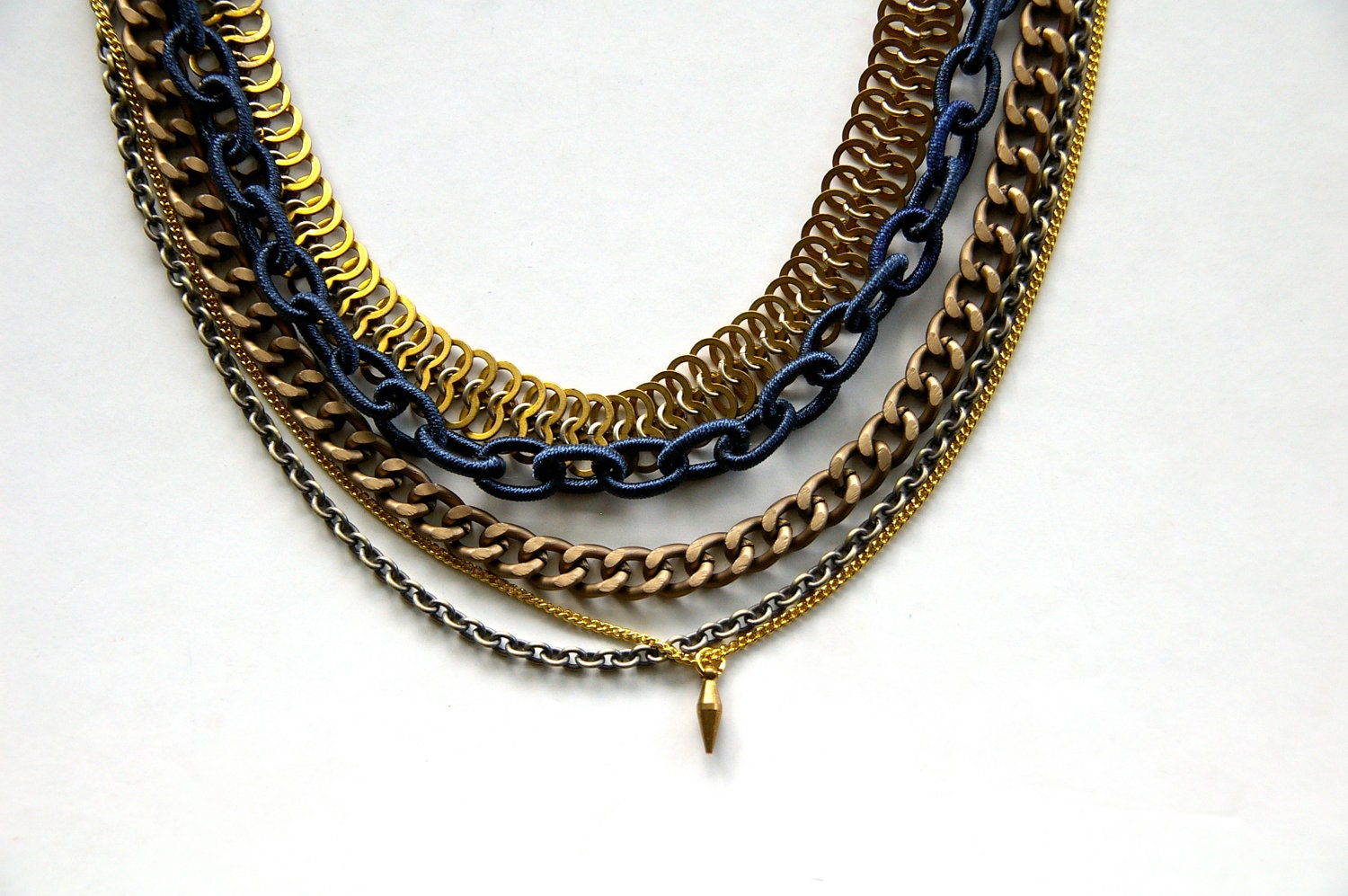 Gold&Brass Multi-Chain Necklace