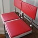 Pair of Red and White Stadium Seats or Portable Chairs