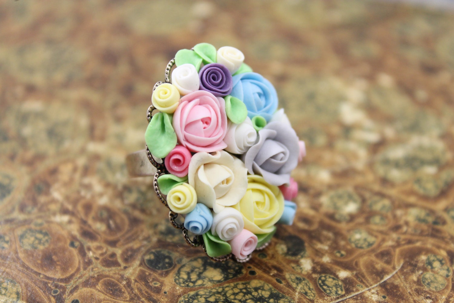 Floral Ring - Pastel Flowers