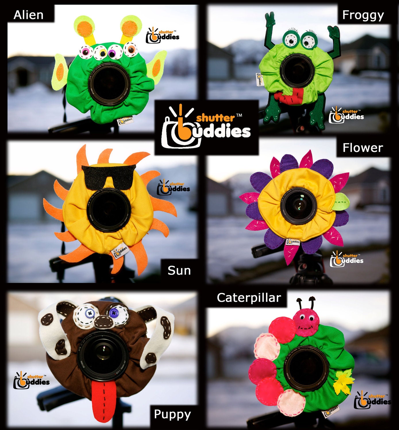 SPECIAL Shutter Buddies 8 for 5  With Squeakers Camera Lens Accessories