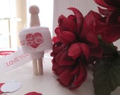 Love You So Red & White Ribbon Shabby Chic