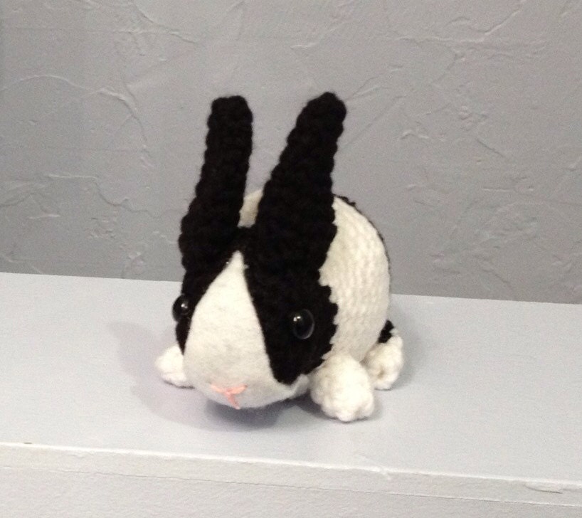 black bunny stuffed animal