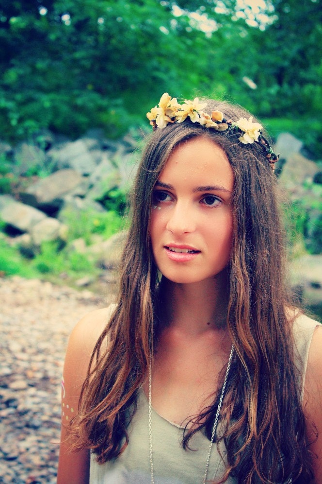 Love carved tree Floral Crown