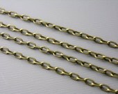 CHAIN-AB-4MMx2MM - 10-Foot of 4x2mm Antique Bronze Cable Chain