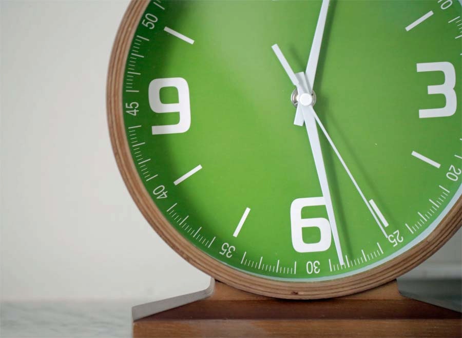 Running Late - Clock, Emerald Green, Time, White, Mantle,  Fine Art Photography 8 x 10 Giclee Print, Wall Art - stilldez
