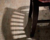 In The Shadow -  Chair, Shadow, Wood, Romantic, Brown, Fine Art Photography 8 x 10 Giclee Print / Home Decor, Wall Art