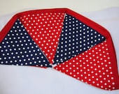 red white blue flag bunting / Team USA / Red White and Blue / Polka Dots