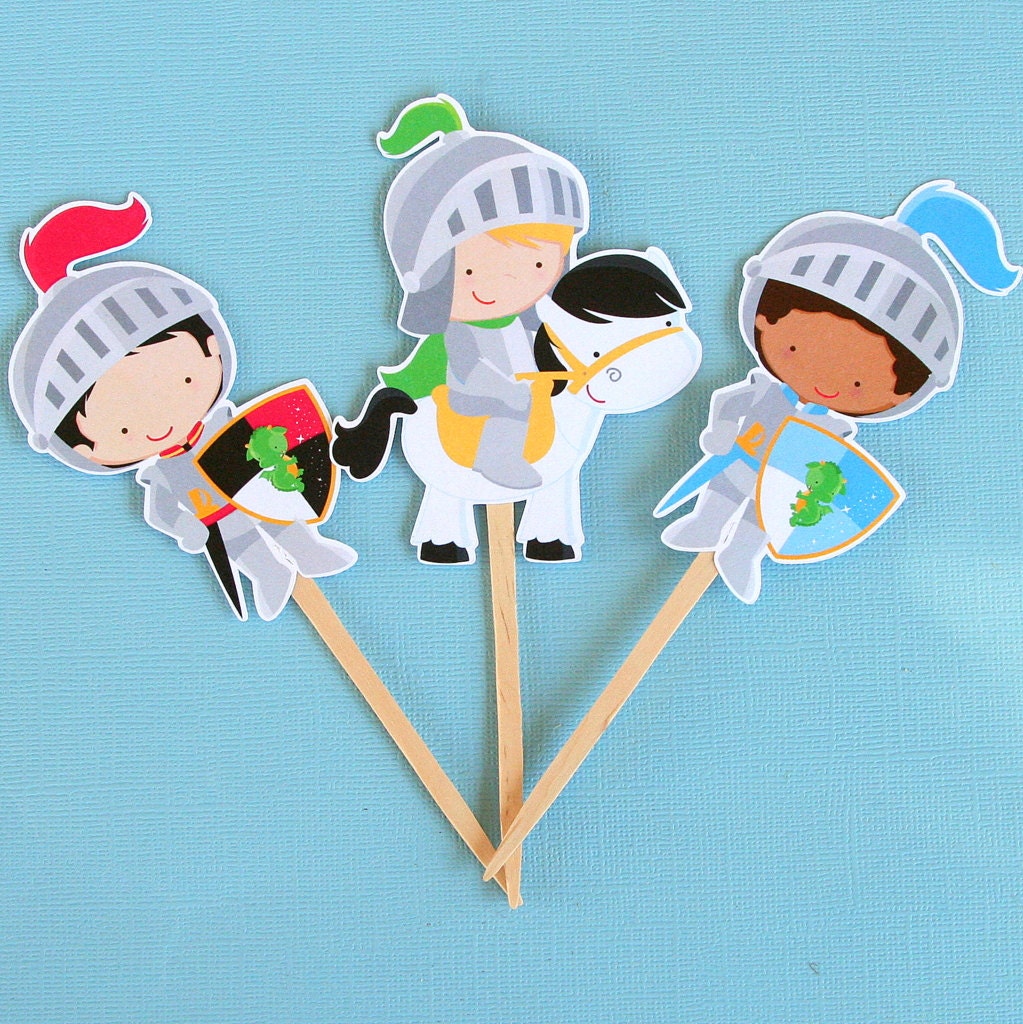 Prince Knight Cupcake Toppers Set of 12