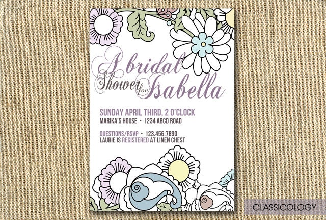 Cute Girly Bridal Shower Invitations