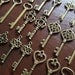 Keys to the World - Skeleton Keys - 30 x Vintage Keys Antique Bronze Brass Skeleton Key Skeleton Keys Set