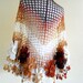 scarf, gift, valentine, valentines day, winter trends, fashion, 2012,Saffron Russet Ivory tawny,  flower shawl