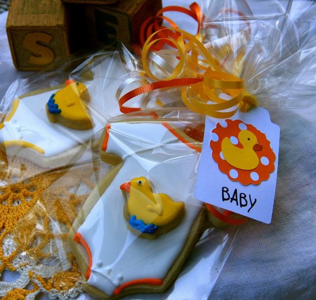 Baby Shower  Rubber Ducky Gift Tags Wish Tree tags Party Favors Set of 12 custom