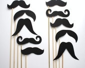 Photo Booth Props. Wedding Photo Props. Photo Props. Mustache. Props on a Stick. Mustache on a Stick - The All Stache Pack