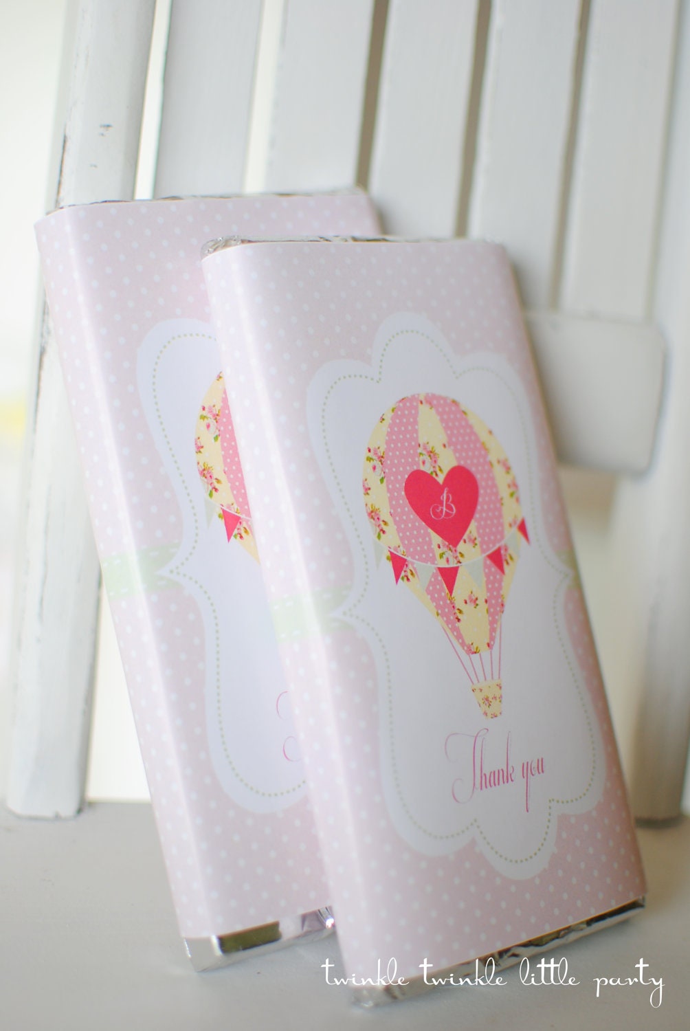 Shabby Chic Hot Air Balloon Baby Shower Chocolate Wrapper Il_170x135