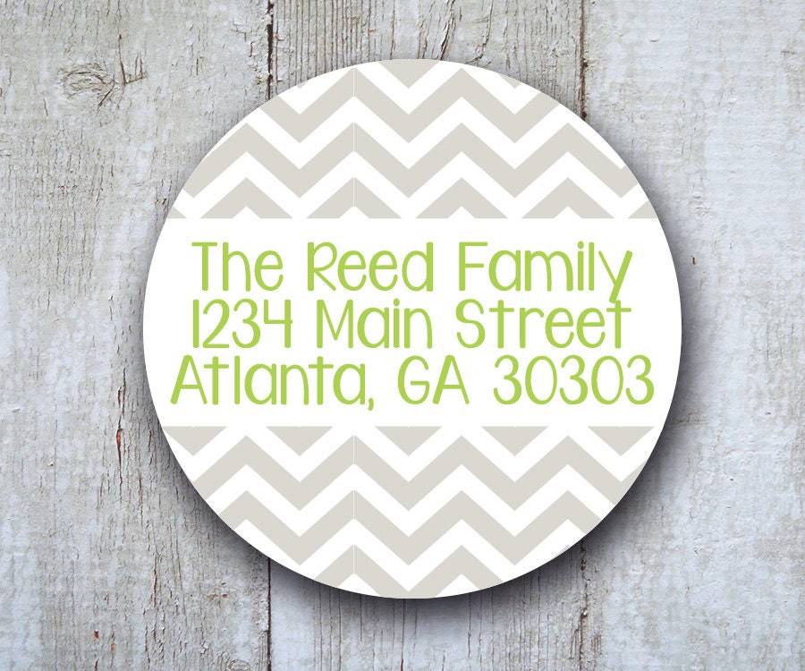 80 Round Address Labels Personalized by