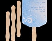 Fan Handles For Wedding Program Fan 100 Count