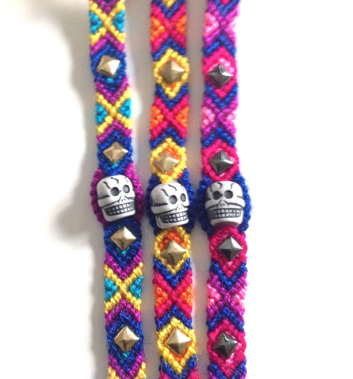 SALE Skull and Stud Friendship Bracelet
