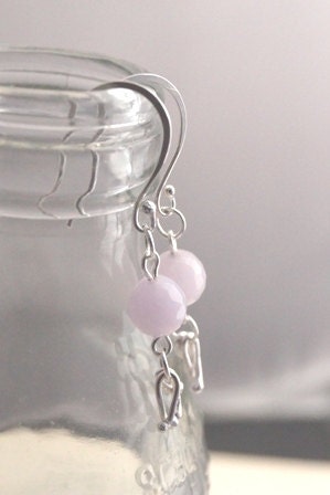 Silver Jade Kisses Earrings