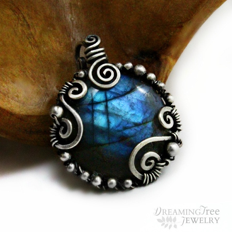 Labradorite necklace made with natural labradorite and 925 sterling silver