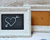 Set of Two: Mini Cork board & Chalk board Frames