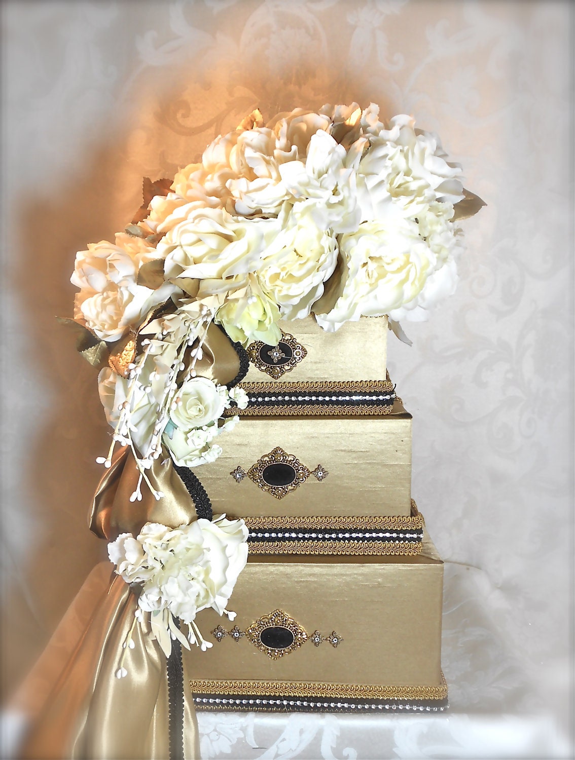 Antique Gold Wedding Card Box Custom Made Card Box Handmade Wedding Card Box Wedding Card Boxes